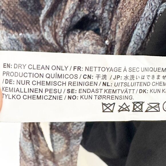 J.O.A Revolve Tie Front Cami Animal Print Sequined Bodysuit Size Extra Small - Picture 8 of 10